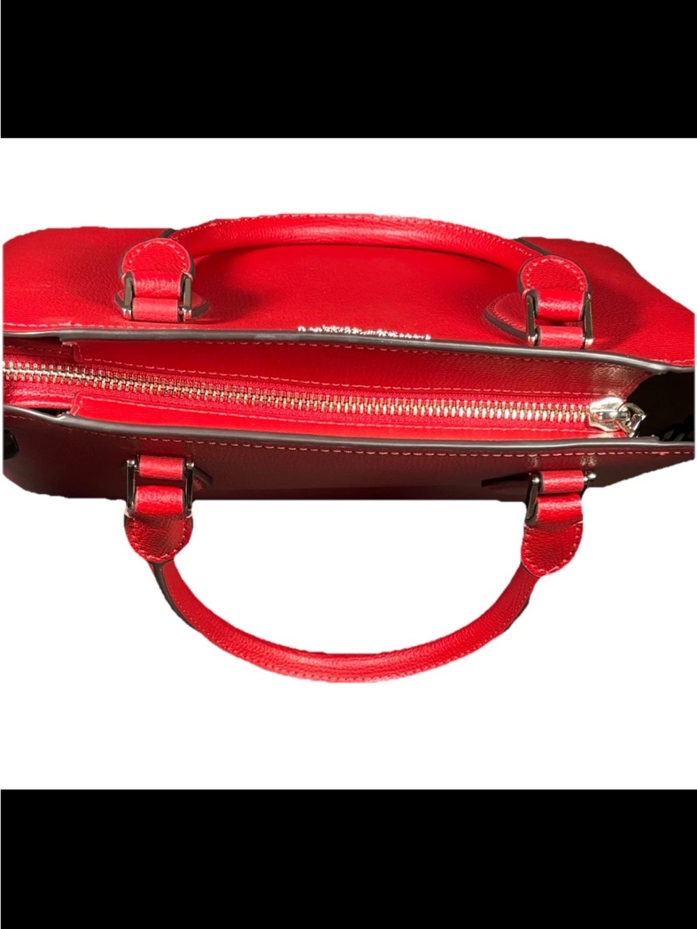 NWOT Kate Spade Red Leather Satchel with Crossbody Strap - Picture 13 of 16